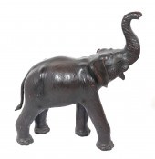 LARGE LEATHER-CLAD ELEPHANT SC
