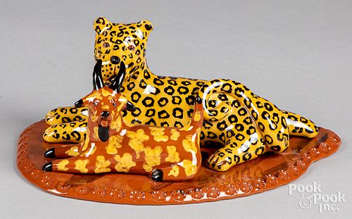 LARGE LESTER BREININGER REDWARE