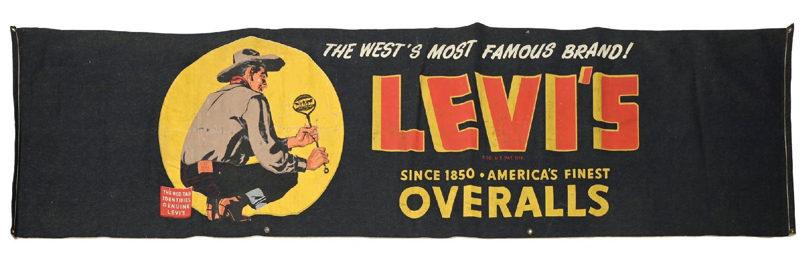 LARGE LEVIS OVERALLS BANNER W/
