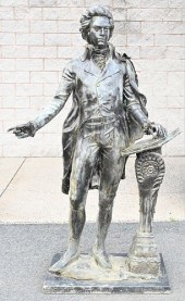 LARGE LIFESIZE PATINATED BRONZ