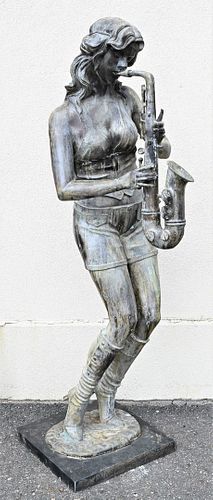 LARGE LIFESIZE PATINATED BRONZE