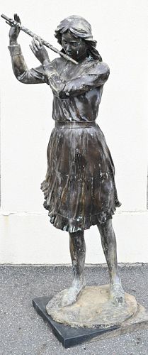 LARGE LIFESIZE PATINATED BRONZE