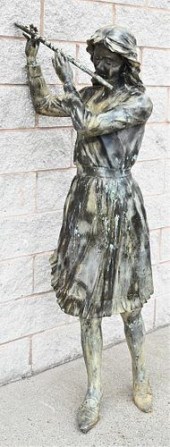 LARGE LIFESIZE PATINATED BRONZ