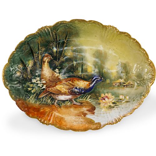 LARGE LIMOGES PORCELAIN GAME