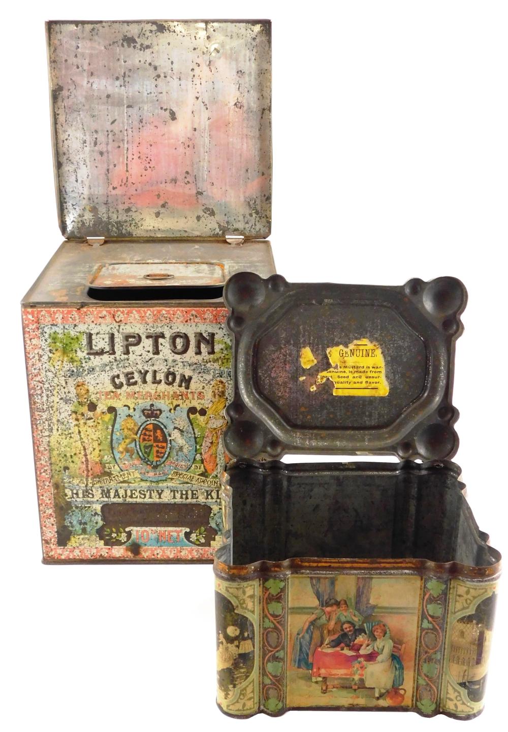 LARGE LIPTON CEYLON TEA AND LARGE