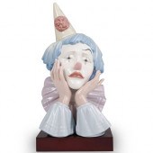 LARGE LLADRO CLOWN BUSTDESCRIP