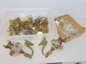 LARGE LOT BRASS HARDWARE, LAMP