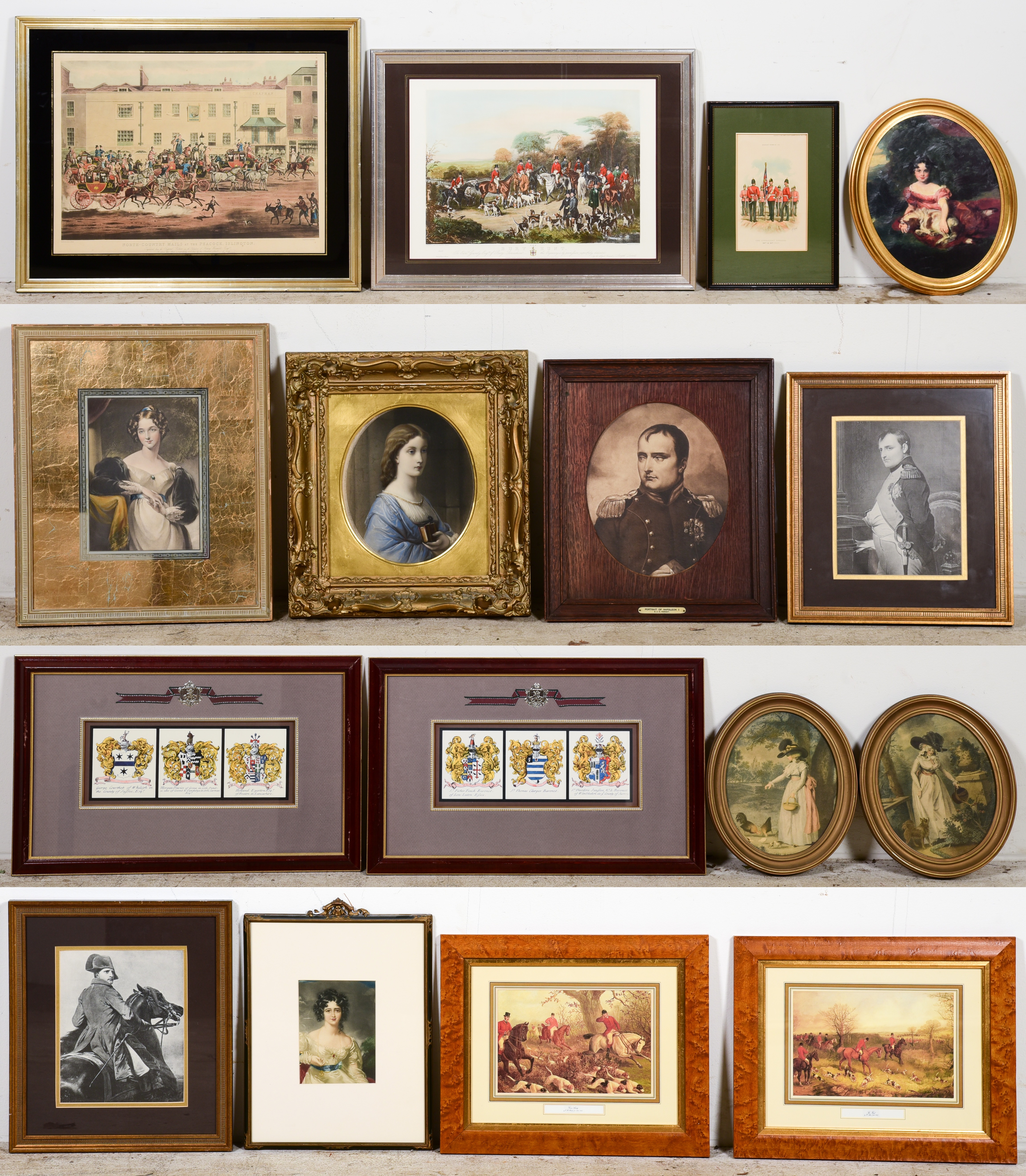 Large lot of (16) framed
