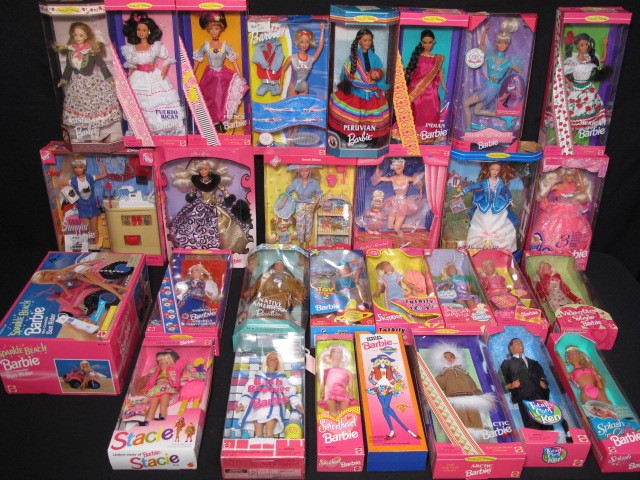 Large lot of 29 Barbie dolls