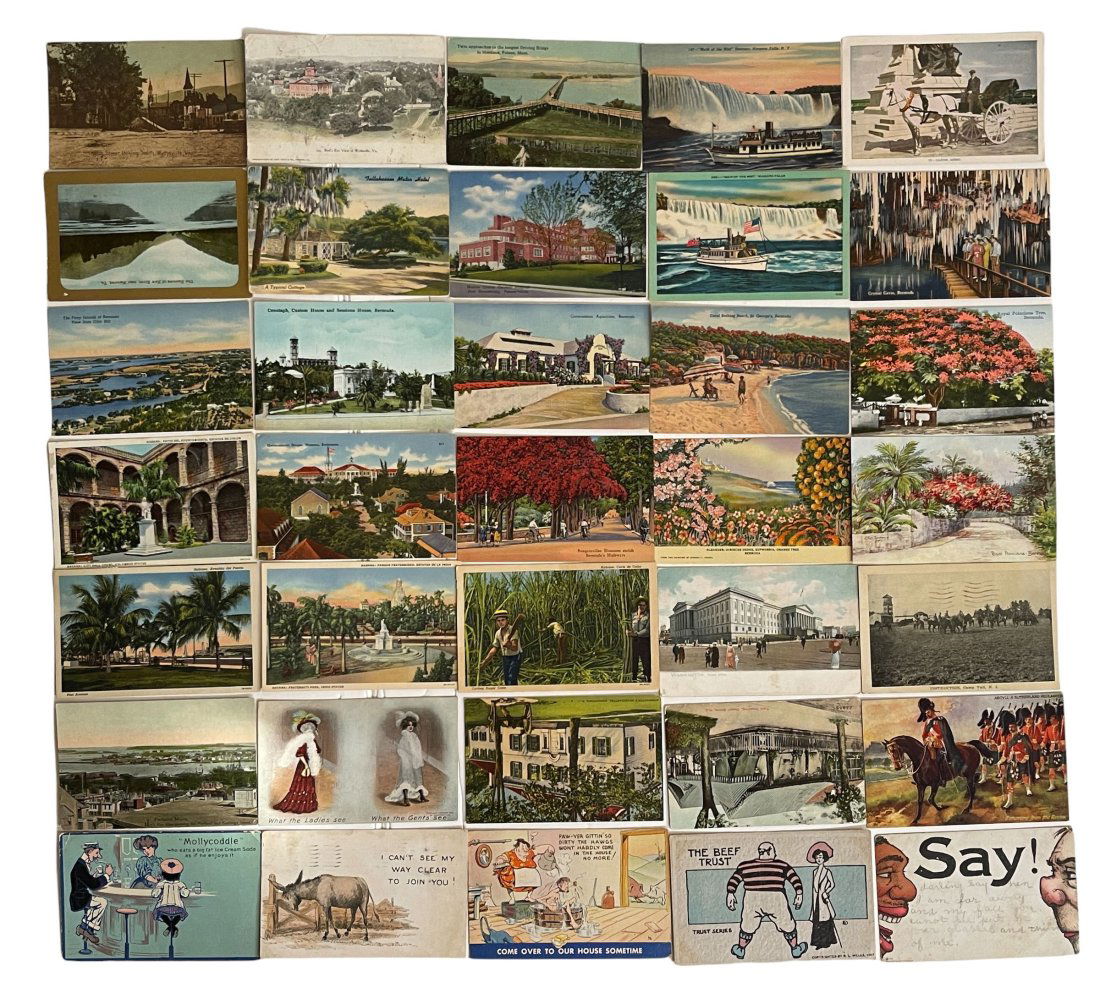 LARGE LOT OF 35 EARLY POSTCARDS 