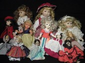 Large lot of assorted dolls. 1