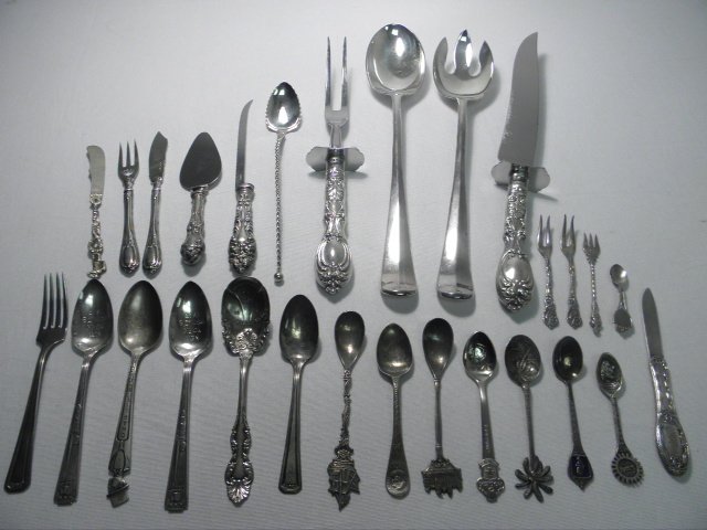 Large lot of assorted silverplate
