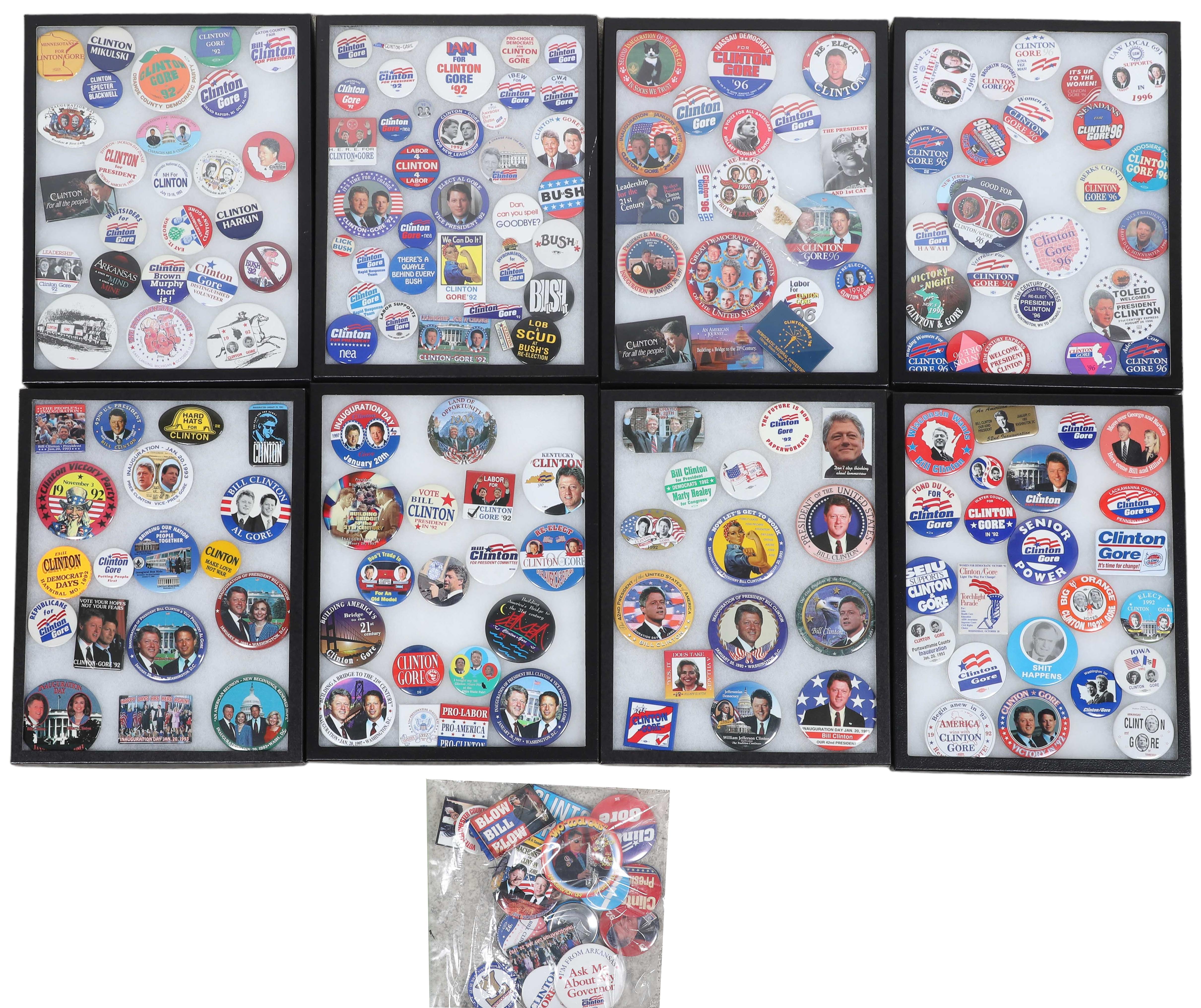 Large lot of Bill Clinton political