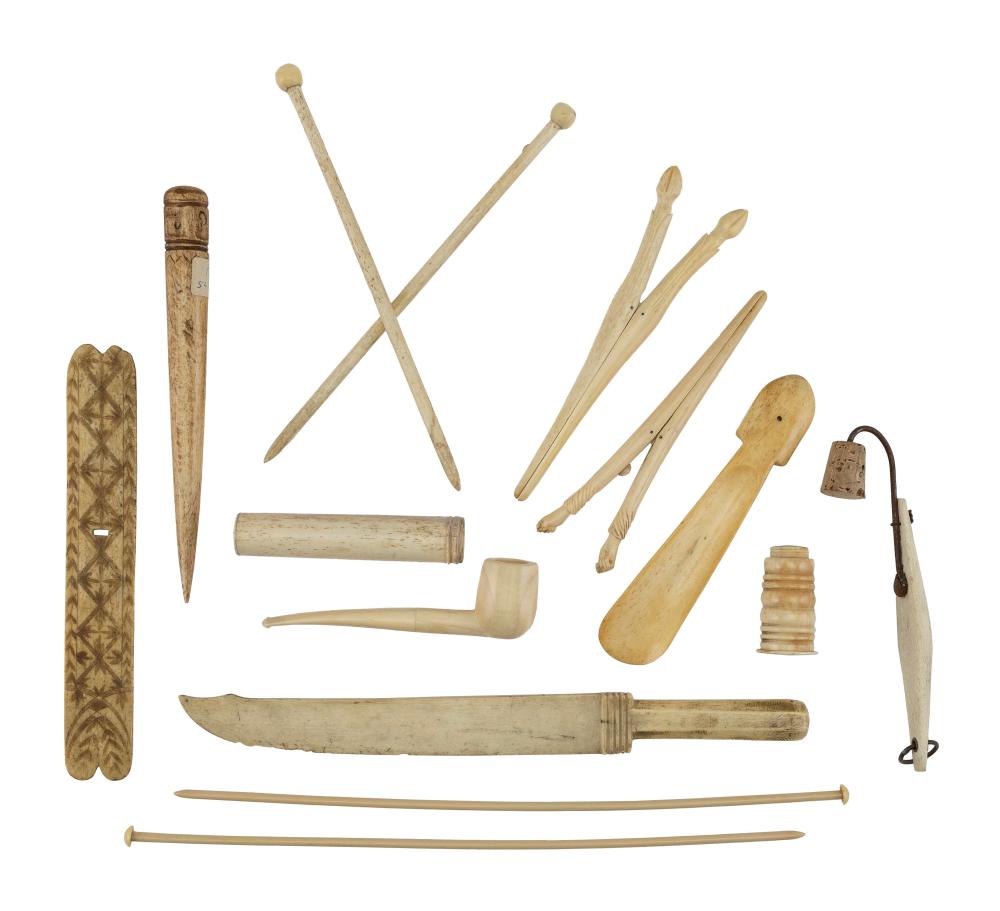 LARGE LOT OF BONE AND IVORY