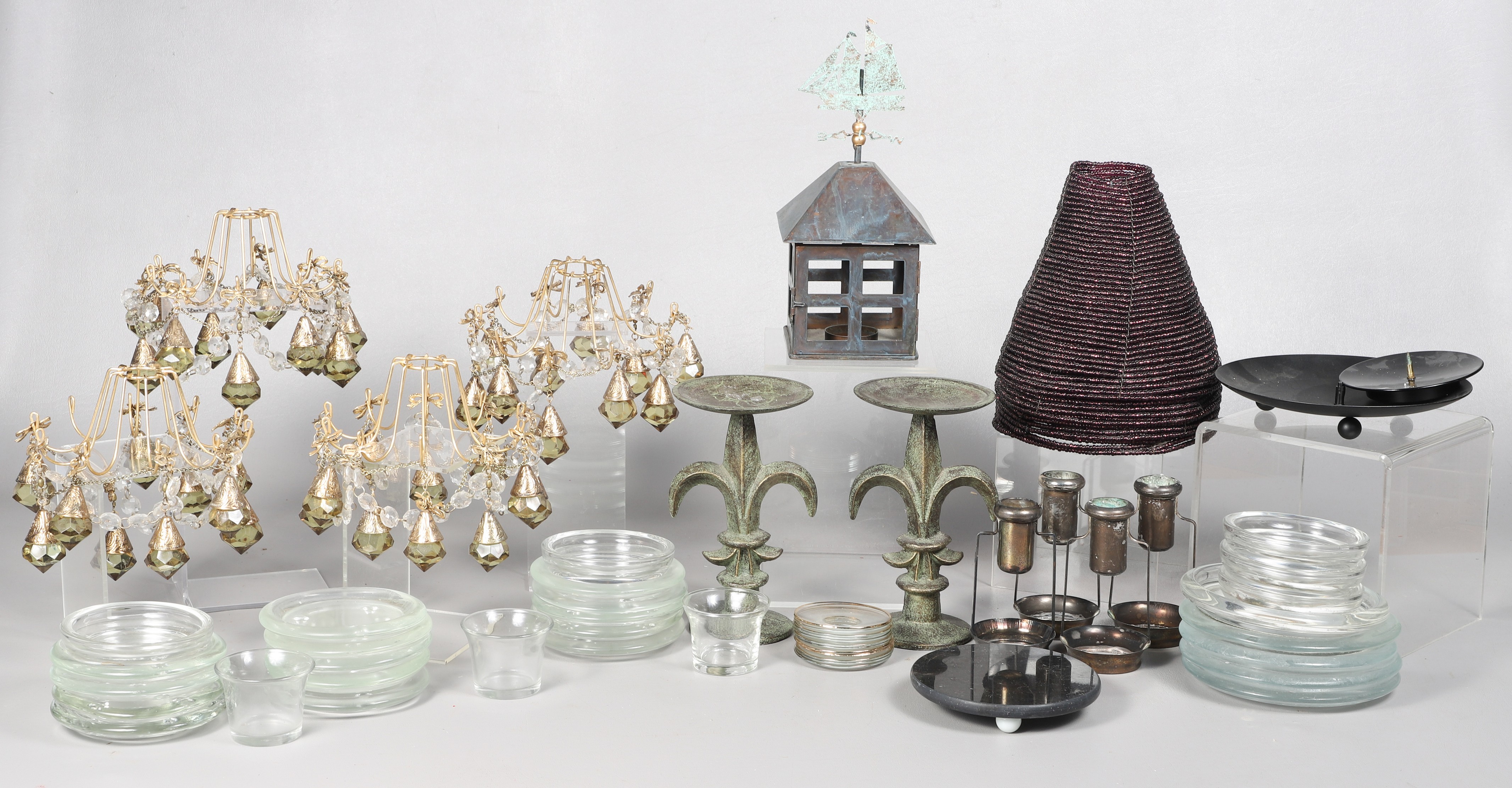 Large lot of candle items,