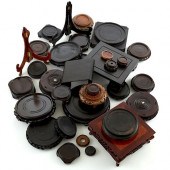 LARGE LOT OF CHINESE WOODEN ST