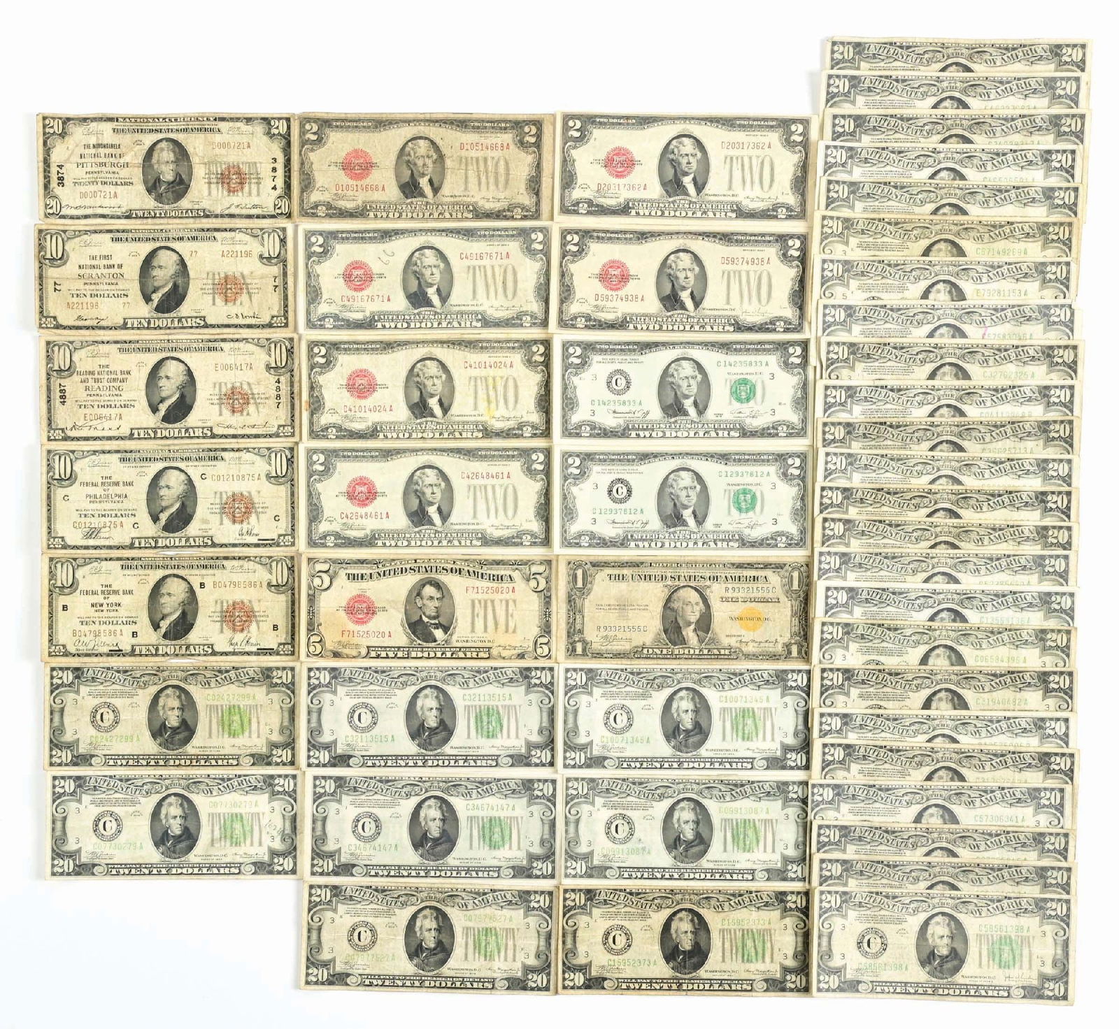 LARGE LOT OF CURRENCY NATIONAL BANK