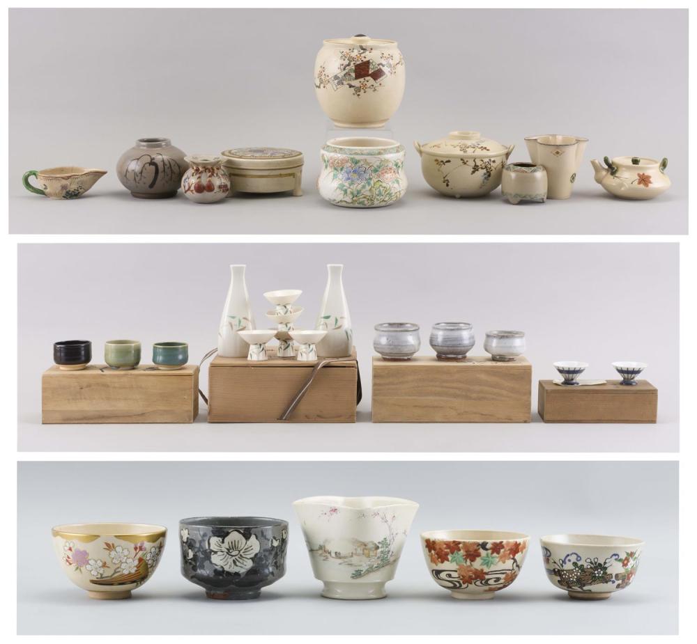 LARGE LOT OF JAPANESE CERAMICSLARGE
