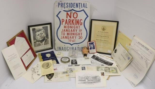 LARGE LOT OF JFK MEMORABILIA TO