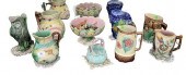 LARGE LOT OF MAJOLICA TO INCLU
