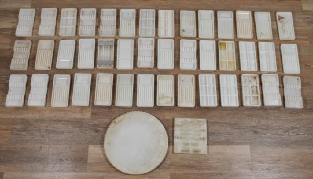 LARGE LOT OF MILK GLASS