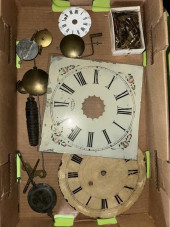 LARGE LOT OF MISC. CLOCK PARTS