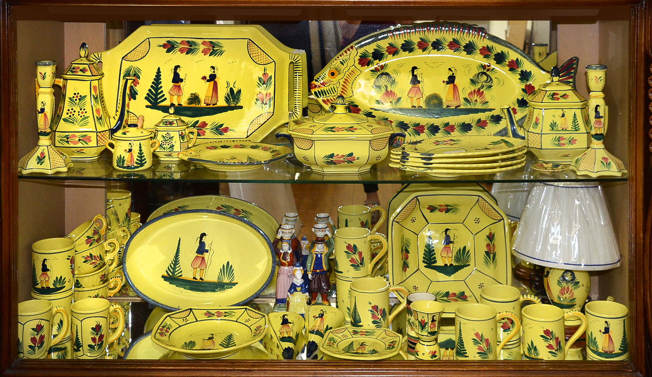 LARGE LOT OF QUIMPER CHINA