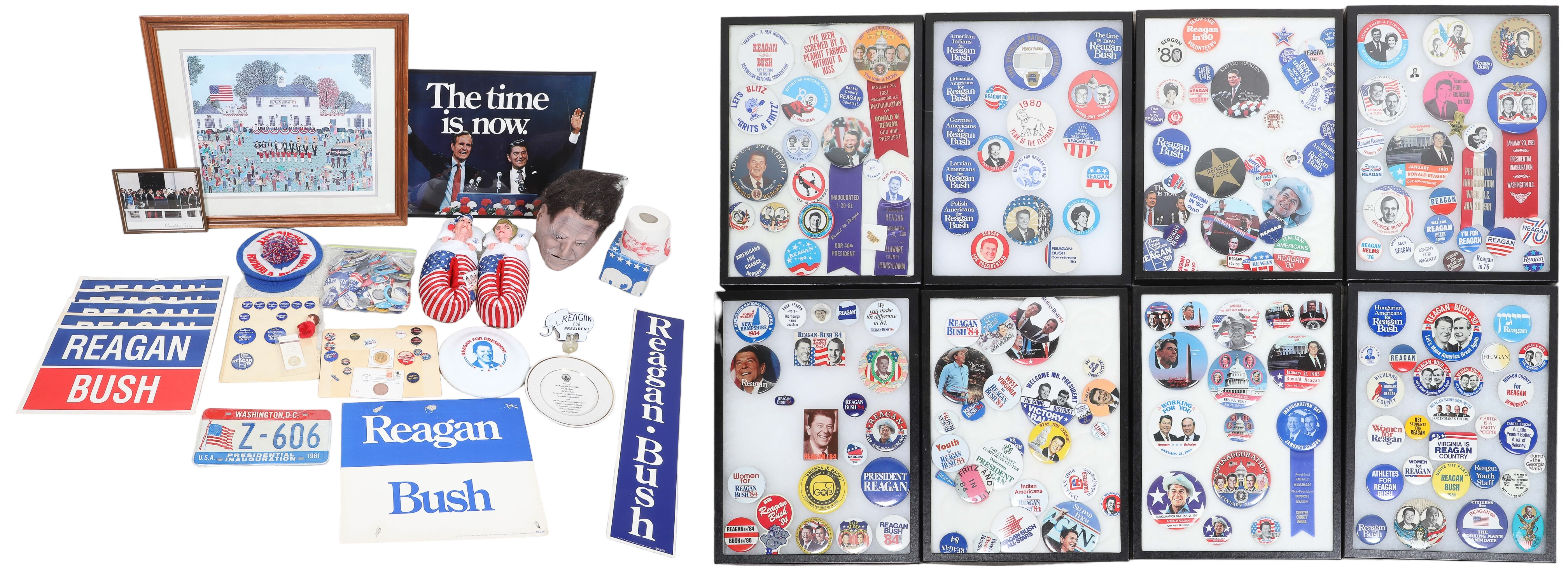 Large lot of Reagan political