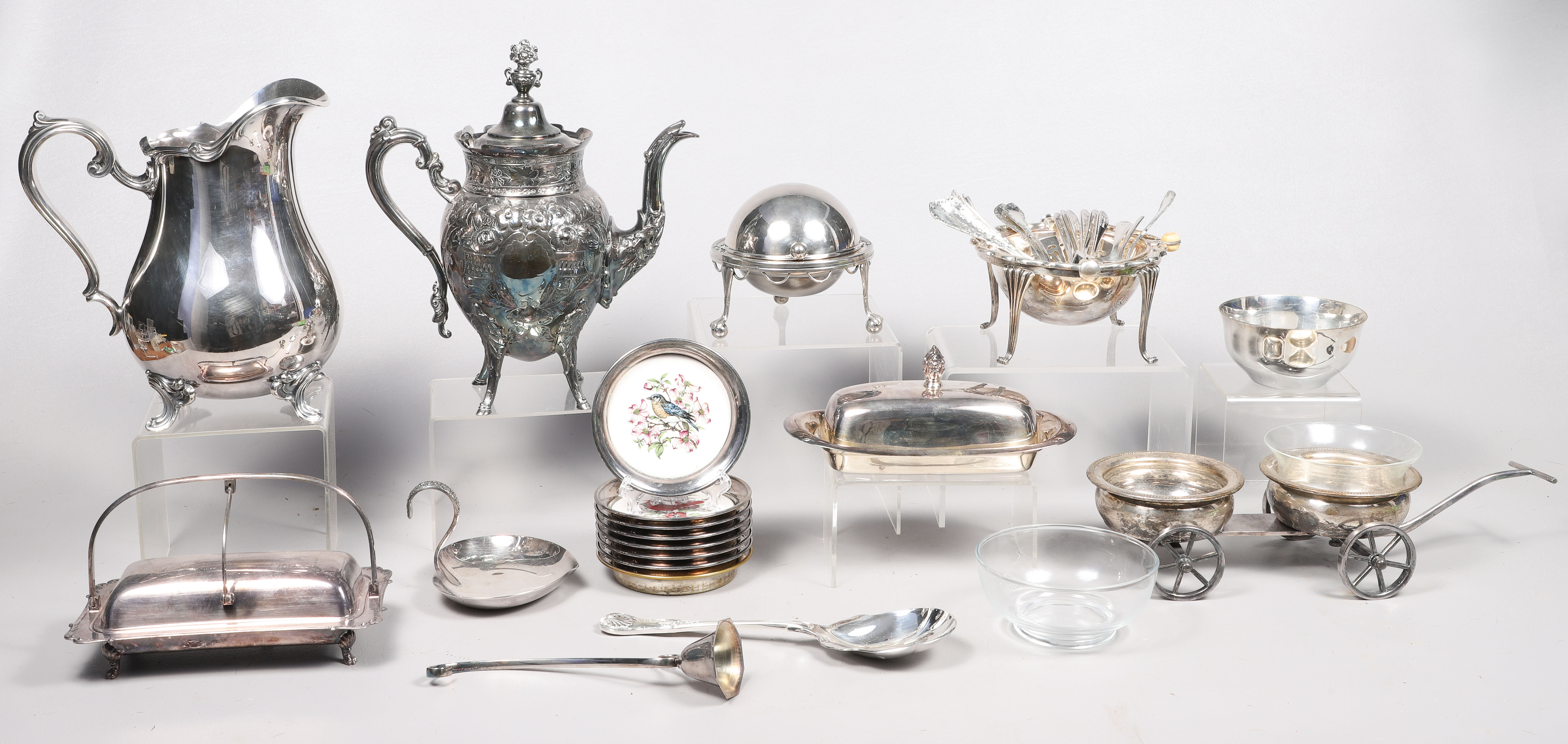 Large lot of silver plate,