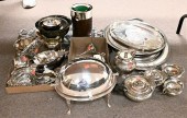 LARGE LOT OF SILVER PLATELarge
