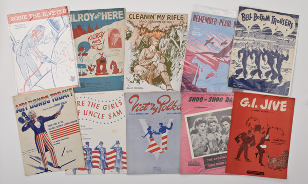 Large Lot of US WWII Sheet Music