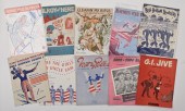 Large Lot of US WWII Sheet Mus