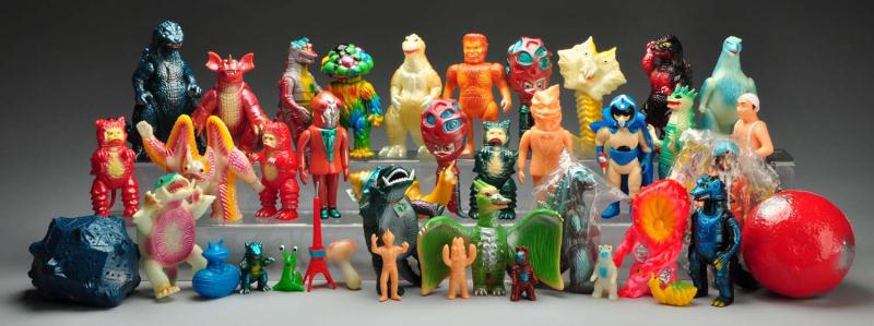 Large Lot of Vinyl Figures. 