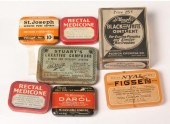 Large lot OTC medicine boxes,