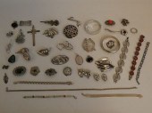 LARGE LOT SILVER JEWELRYLarge