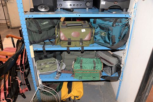 LARGE LOT TO INCLUDE FISHING BAGS