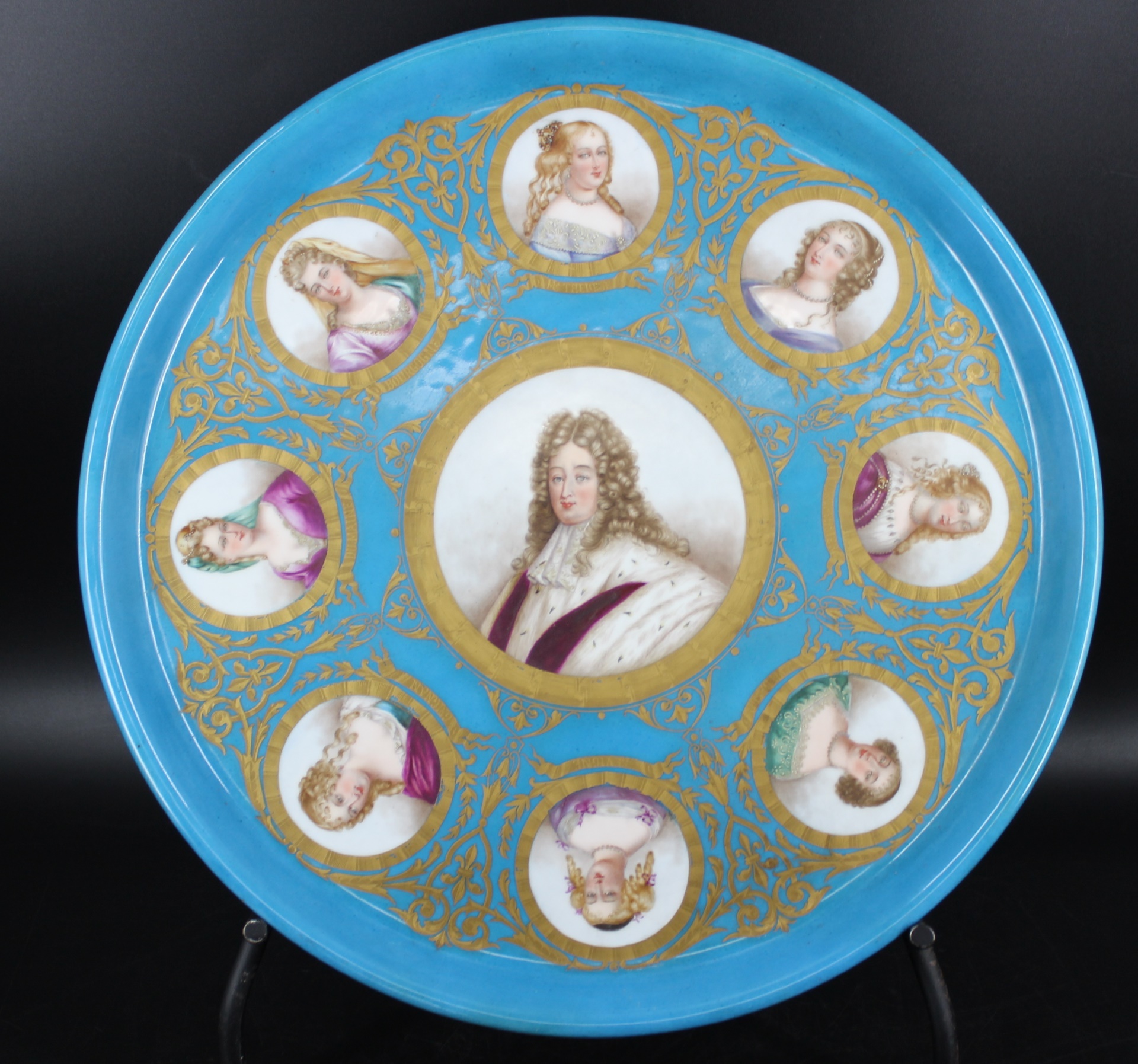 LARGE LOUIS XIV SEVRES CHARGER ON