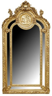 LARGE LOUIS XV STYLE GILT ROCA