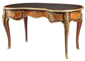 LARGE LOUIS XV STYLE LEATHER-T