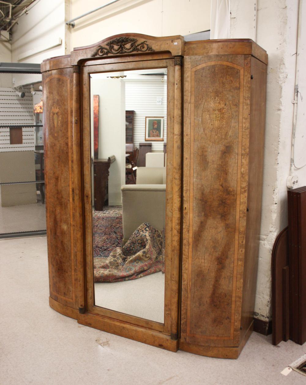 LARGE LOUIS XVI STYLE BURL WALNUT