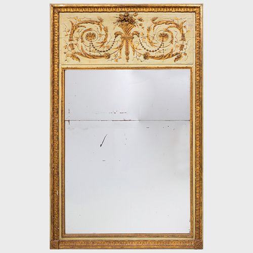 LARGE LOUIS XVI STYLE PAINTED AND