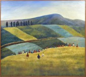 LARGE LUIS SOLORIO OIL ON CANV
