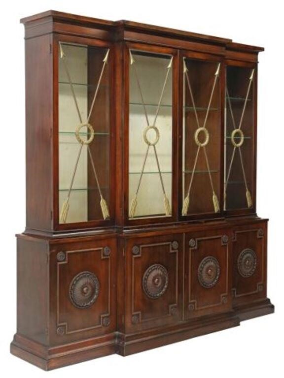 LARGE MAHOGANY BREAKFRONT DISPLAY