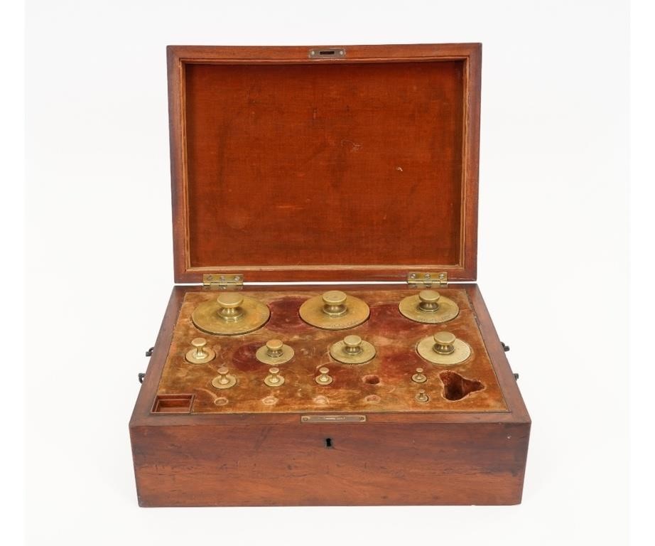 Large mahogany cased, brass