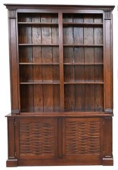 LARGE MAHOGANY CLASSICAL BOOKC