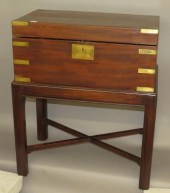 LARGE MAHOGANY VENEERED TRAVEL