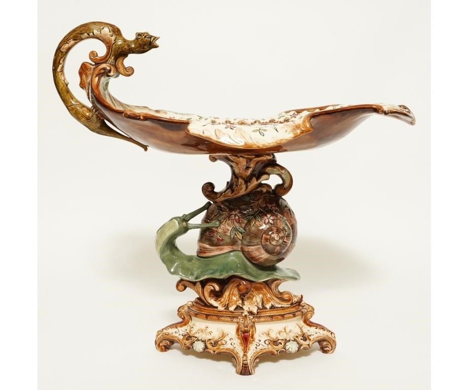 Large Majolica centerpiece dish