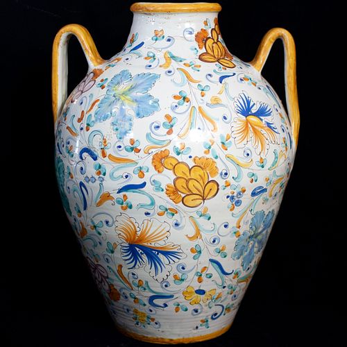 LARGE MAJOLICA HANDLE