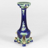 LARGE MAJOLICA PEDESTAL PLANT