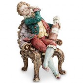LARGE MAJOLICA PORCELAIN FIGUR